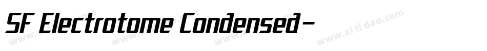 SF Electrotome Condensed字体转换